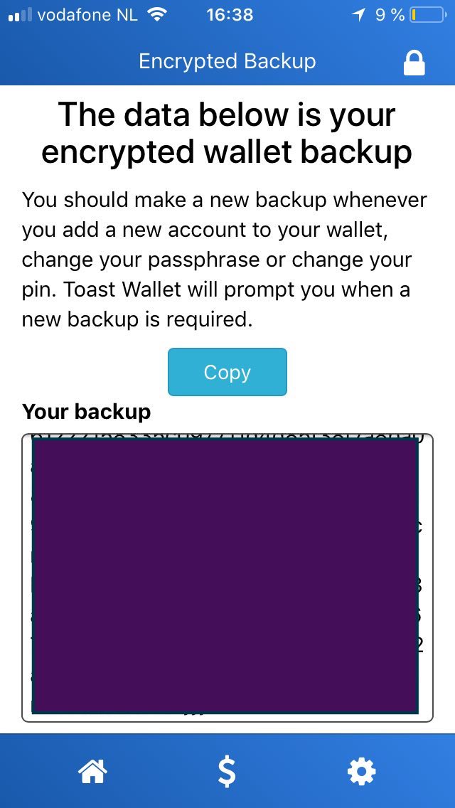 backup for your toast wallet